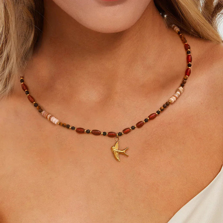 Collier de perles en œil de tigre Sierra
