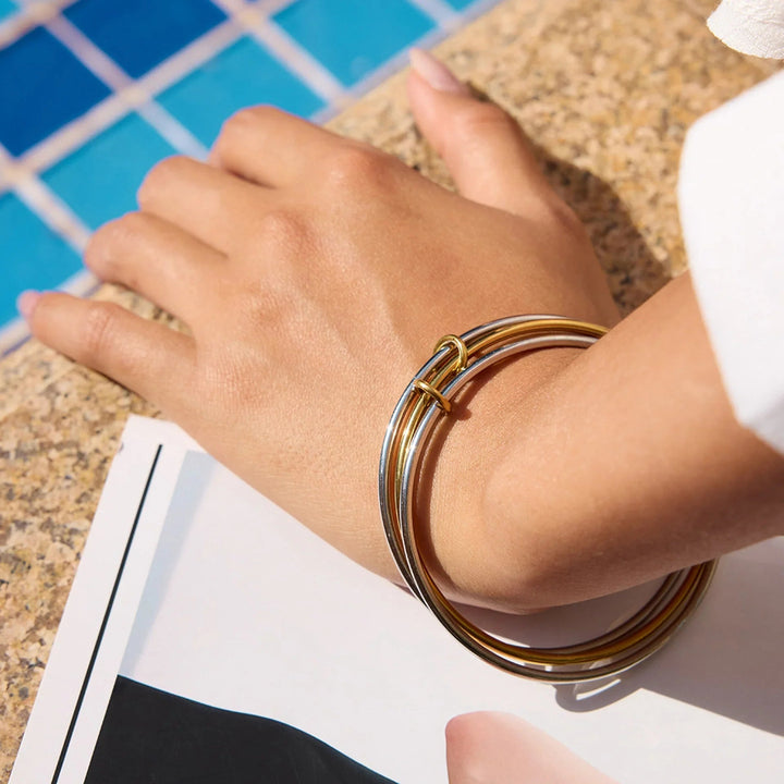 Romina Zweifarbiges Stapelarmband
