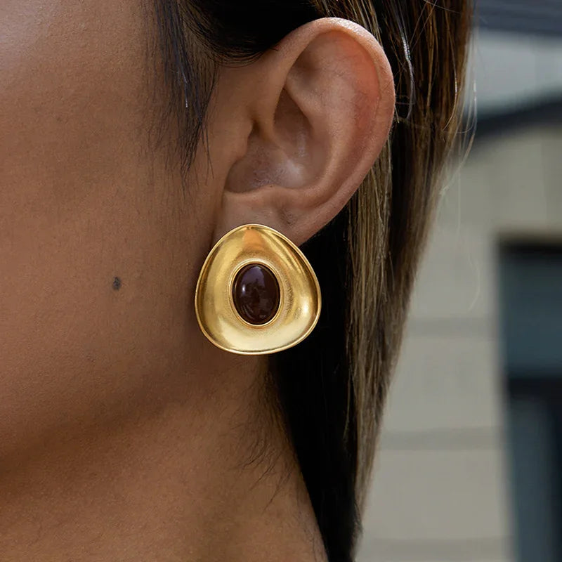 Orissa Gold Emaille Ohrringe