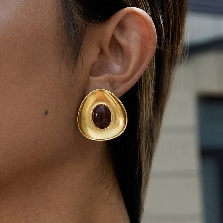 Orissa Gold Emaille Ohrringe