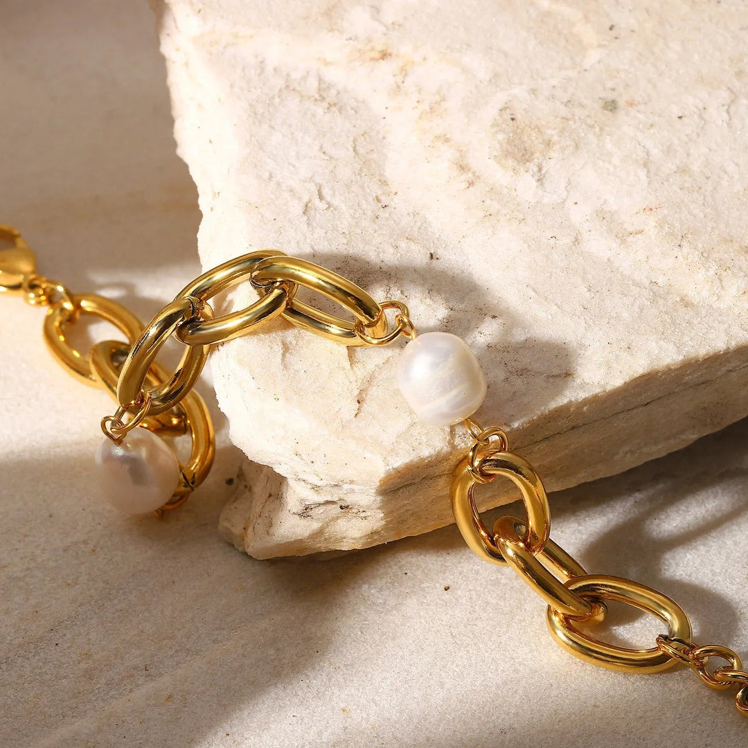 Ysabel – Armband mit dicken Süßwasserperlen
