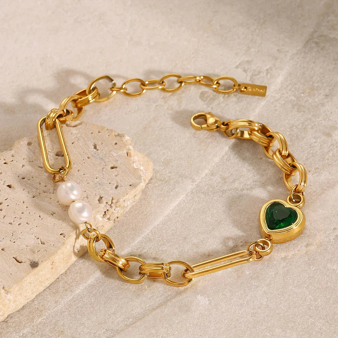 Melanie Smaragdperlenarmband