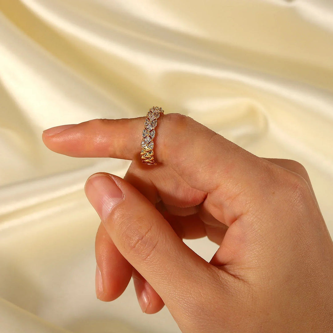 Camille Gold gemusterter Ring
