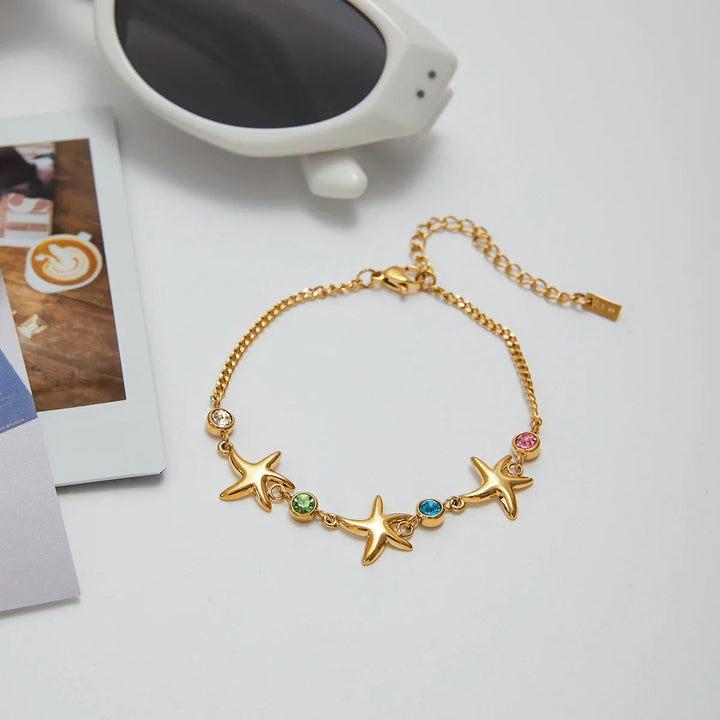 Kristine Goldenes Seestern-Armband