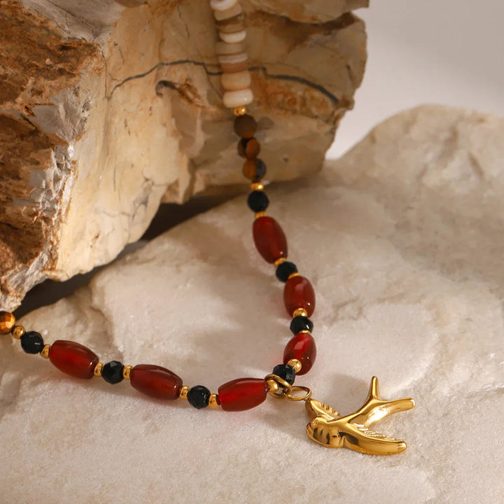 Collier de perles en œil de tigre Sierra