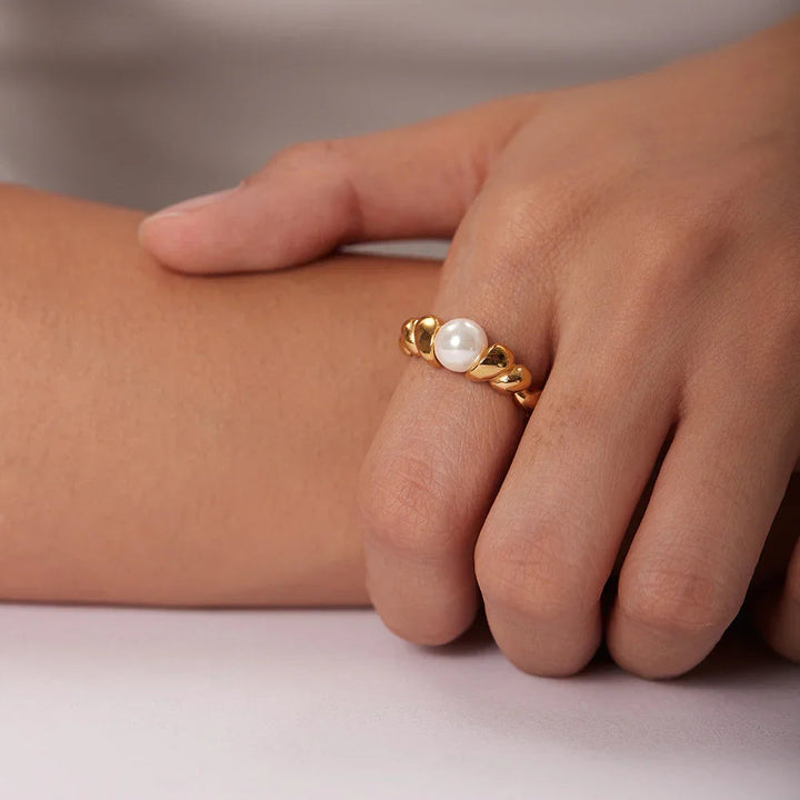 Bague en perles d'eau douce Scarlett