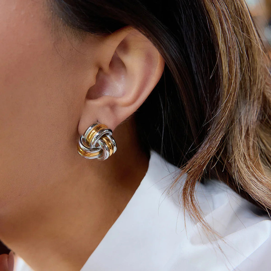 Avielle – Klobige Knotenohrringe in Gold