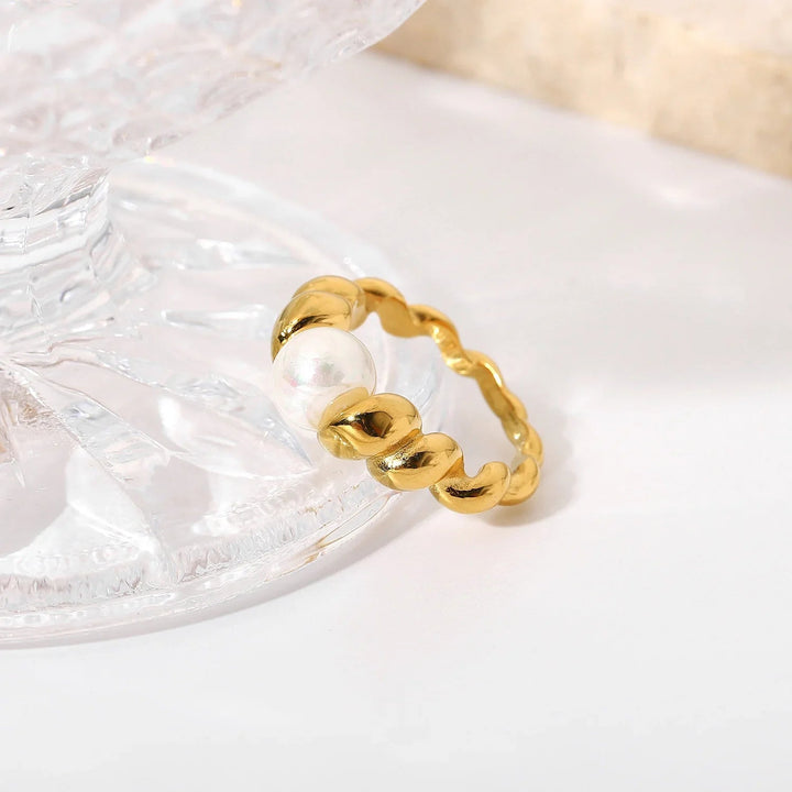 Bague en perles d'eau douce Scarlett