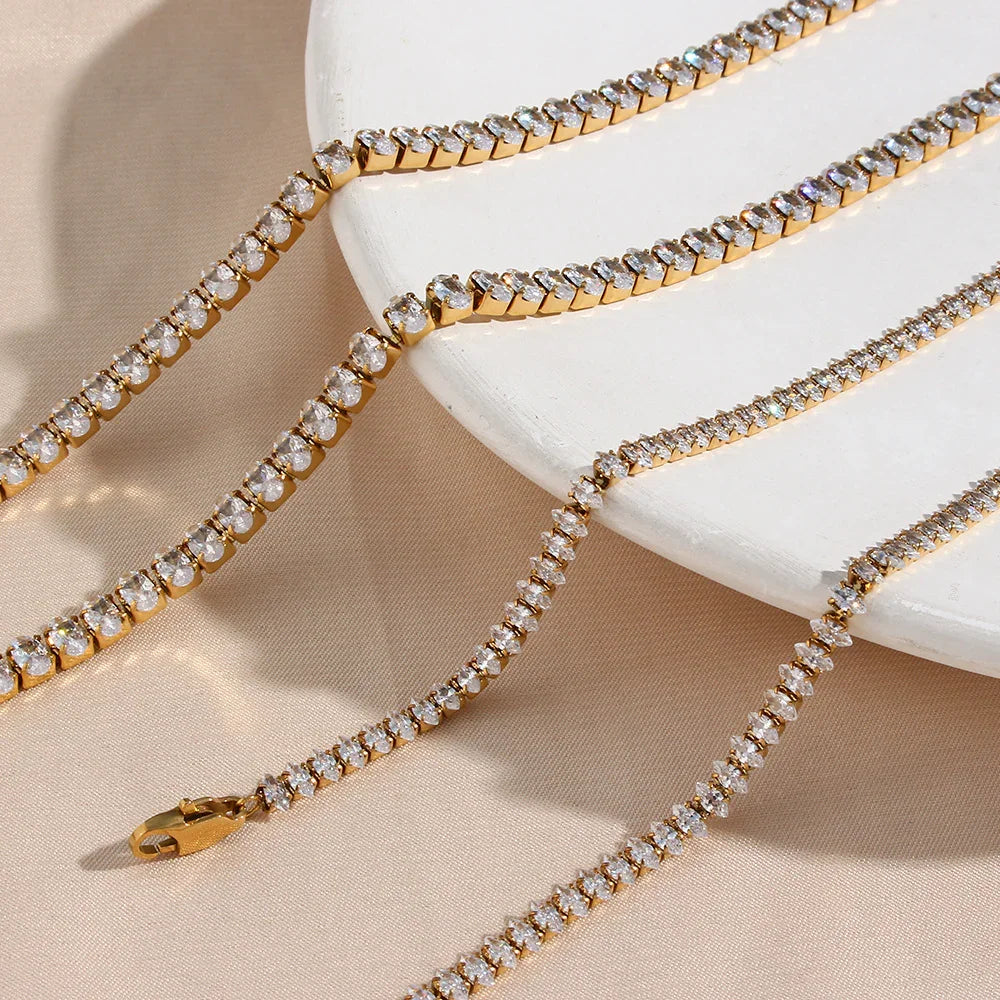 Wisteria Diamant Tennis Halskette