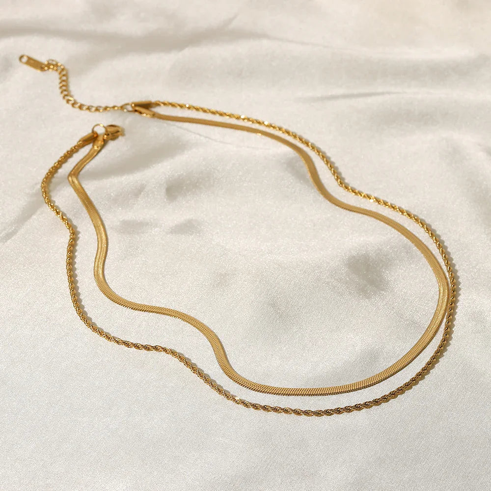 Hailey – Mehrreihige Goldkette