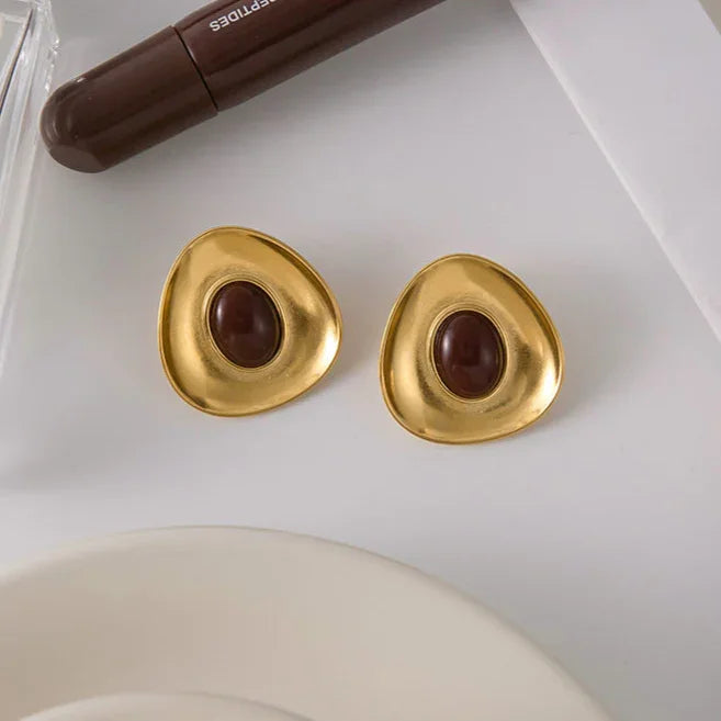 Orissa Gold Emaille Ohrringe