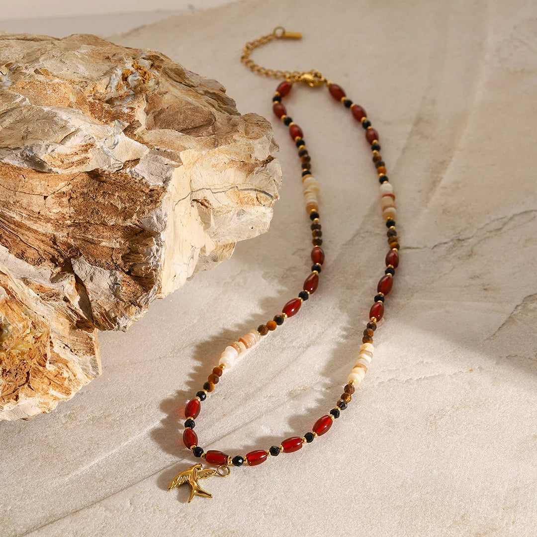 Collier de perles en œil de tigre Sierra
