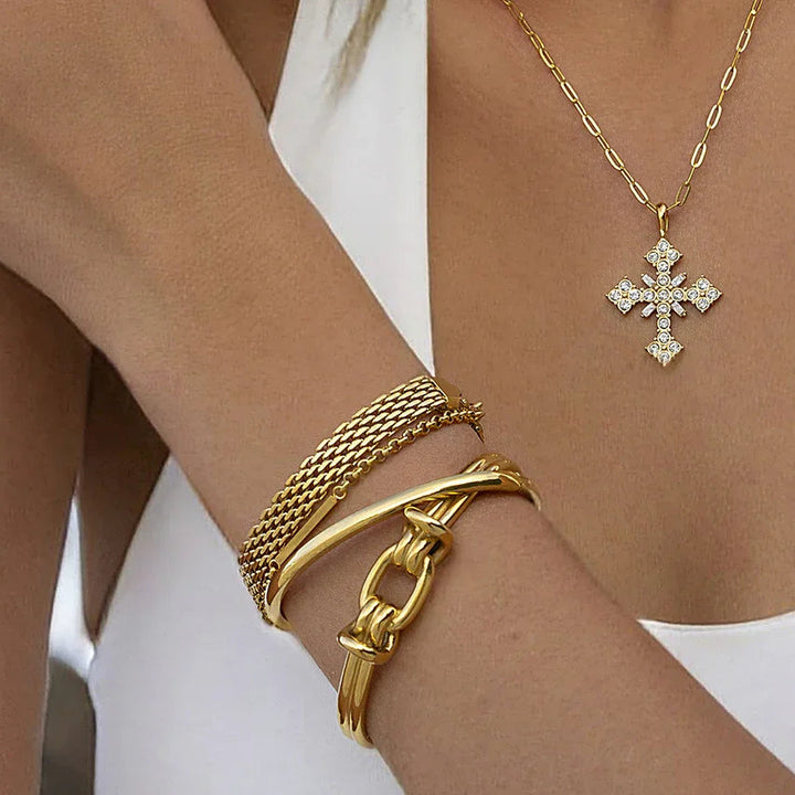 Luce Goldknoten-Armreif