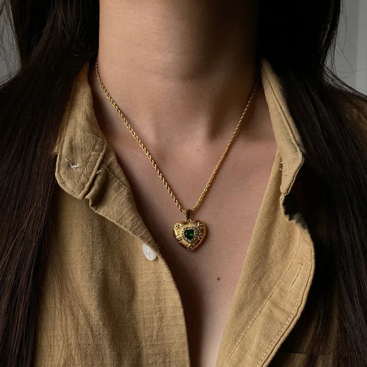 Caelus Gold Herz Halskette