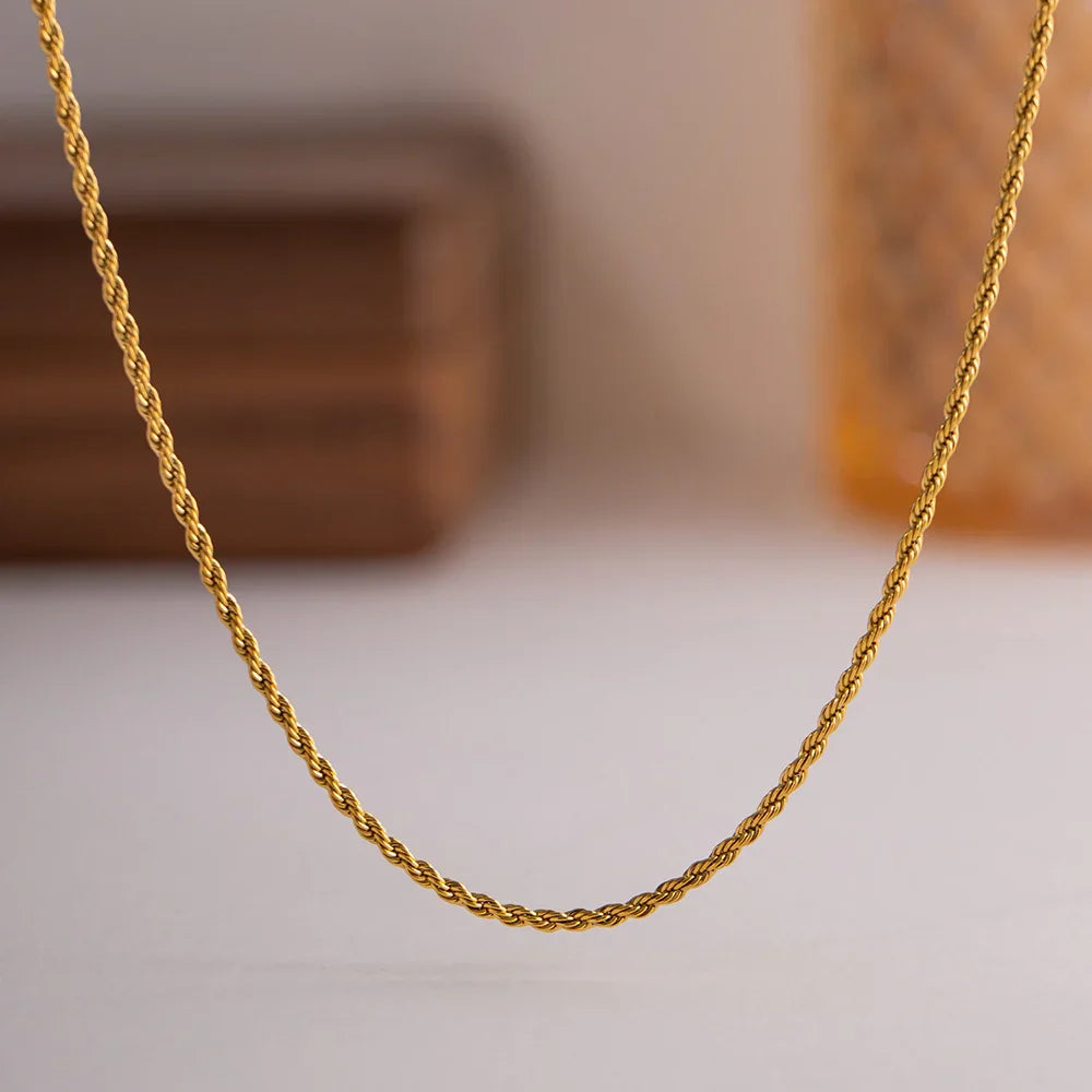 Calle Rope Chain Gold Halskette