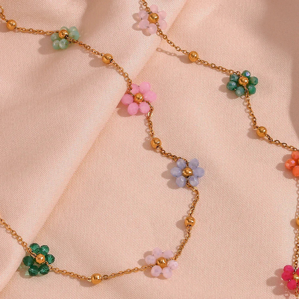 Azaleen-Blumen-Goldkette