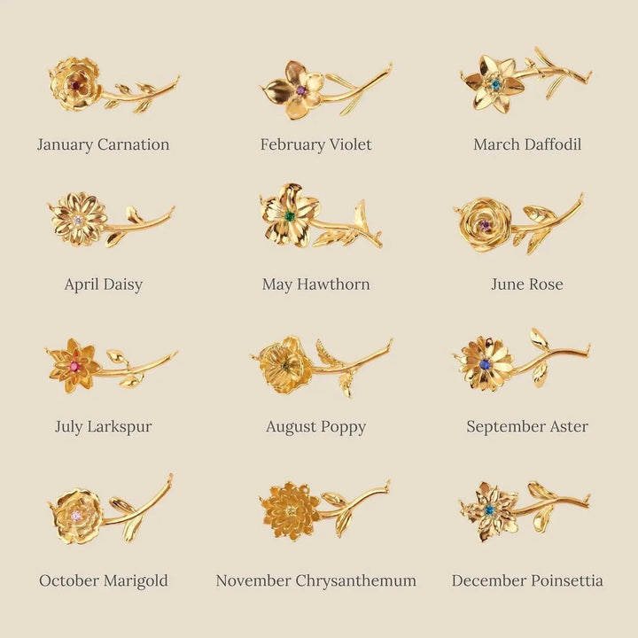 Maribelle Geburtsblume Goldkette