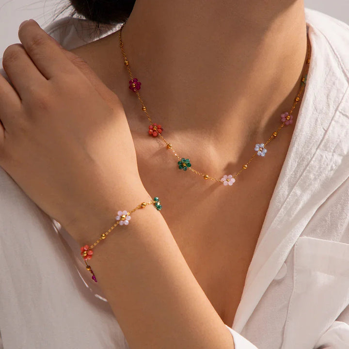 Bracelet en or à motif floral Azalée