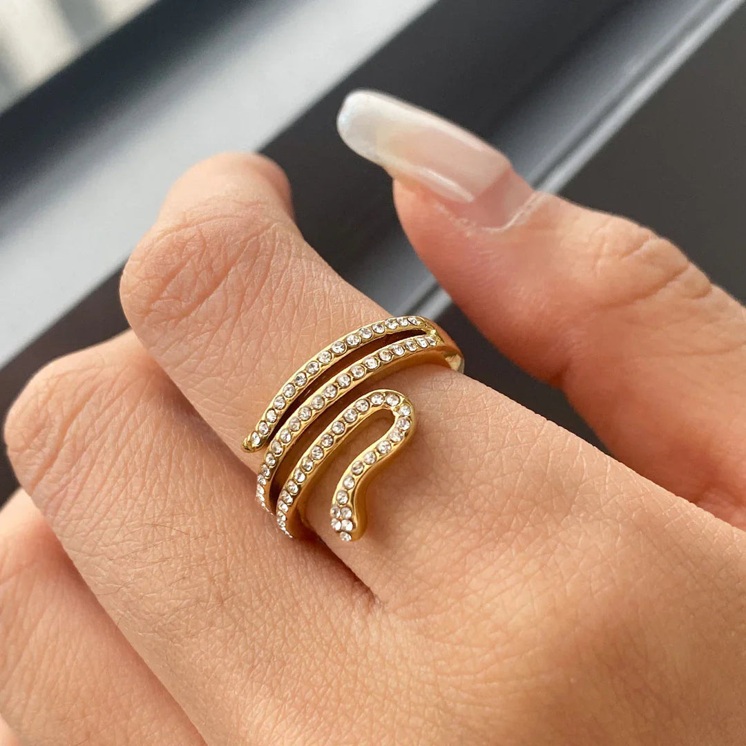 Serpentina-Mehrschicht-Diamantring
