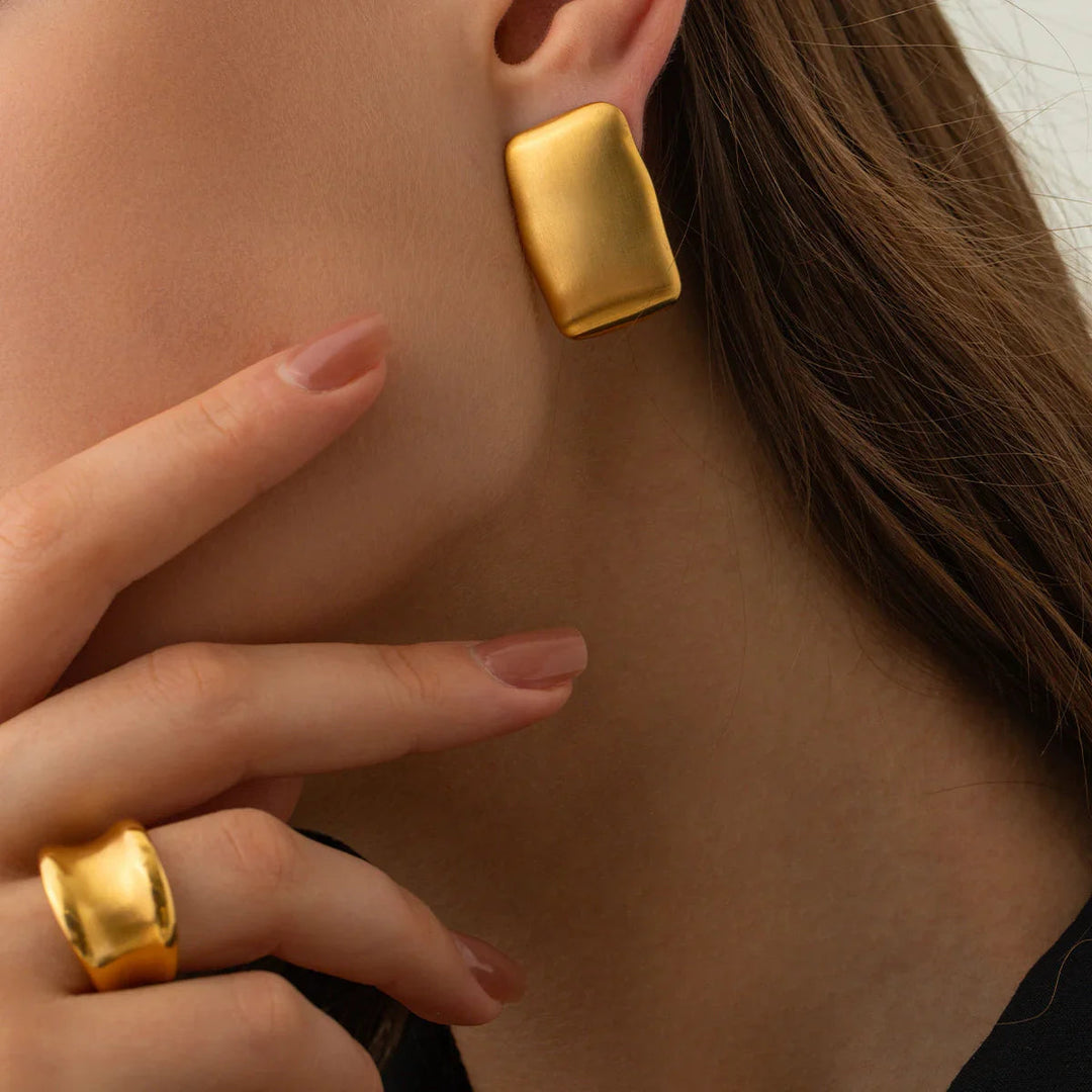 Olive Gold Earrings