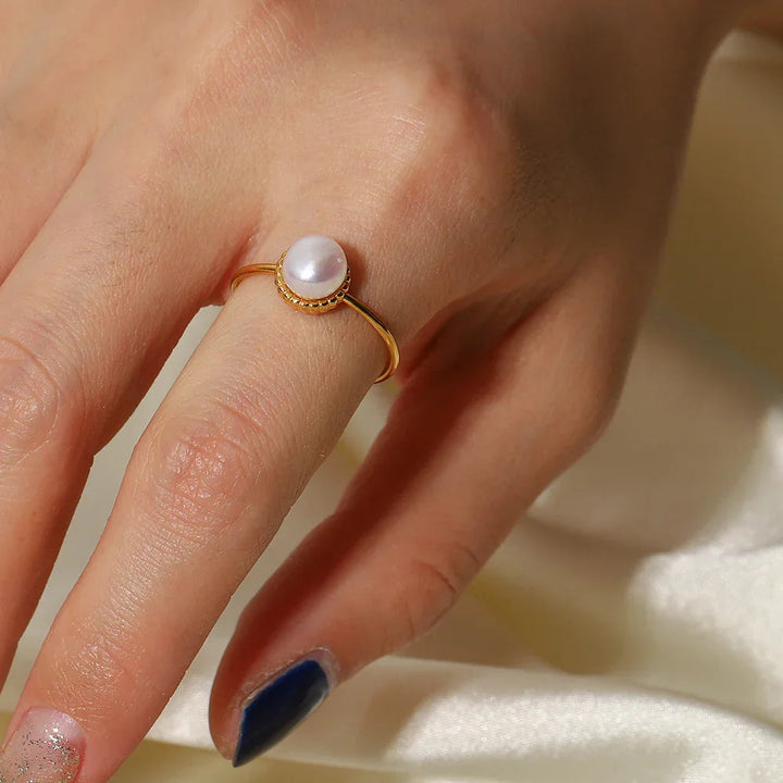 Solis Goldperlenring