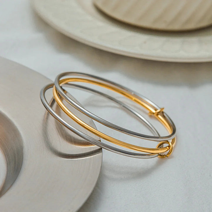 Romina Zweifarbiges Stapelarmband