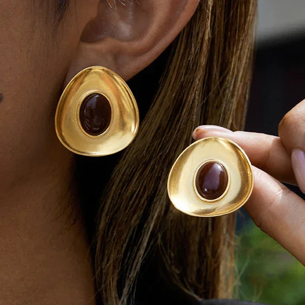 Orissa Gold Emaille Ohrringe