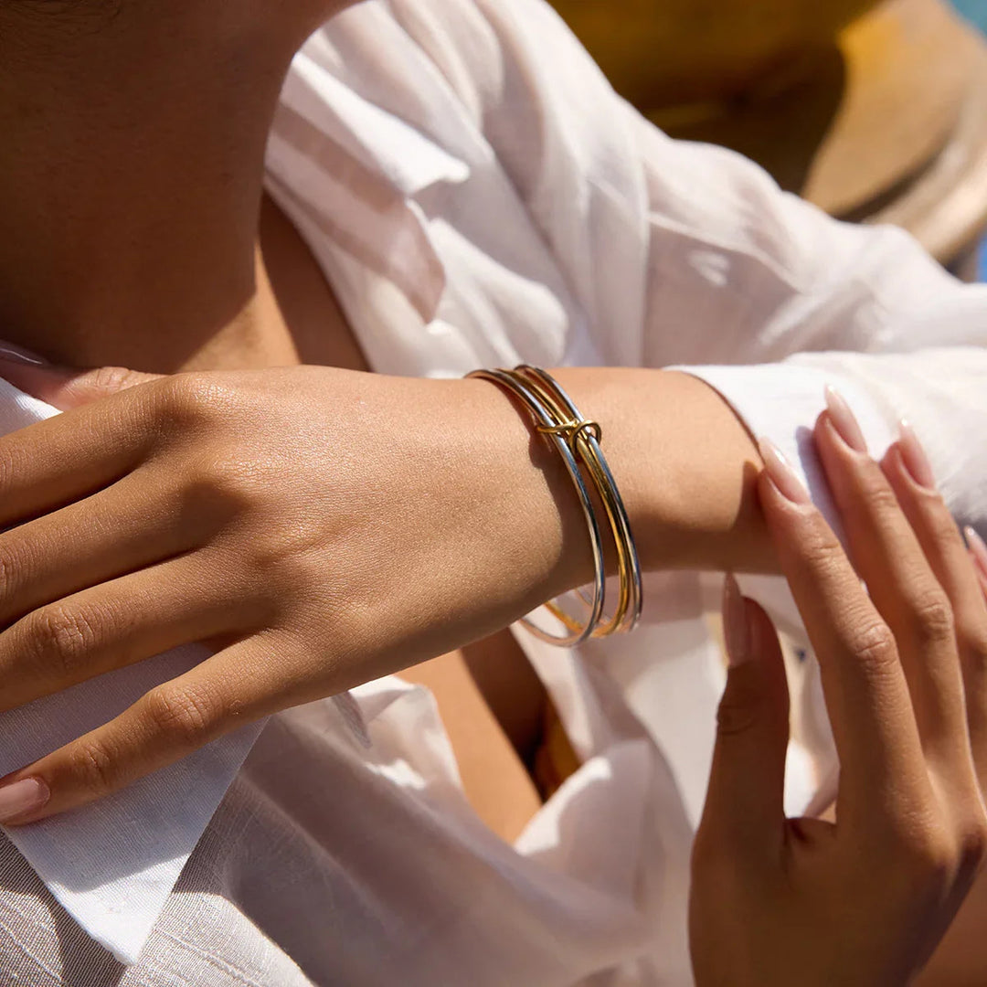 Romina Zweifarbiges Stapelarmband