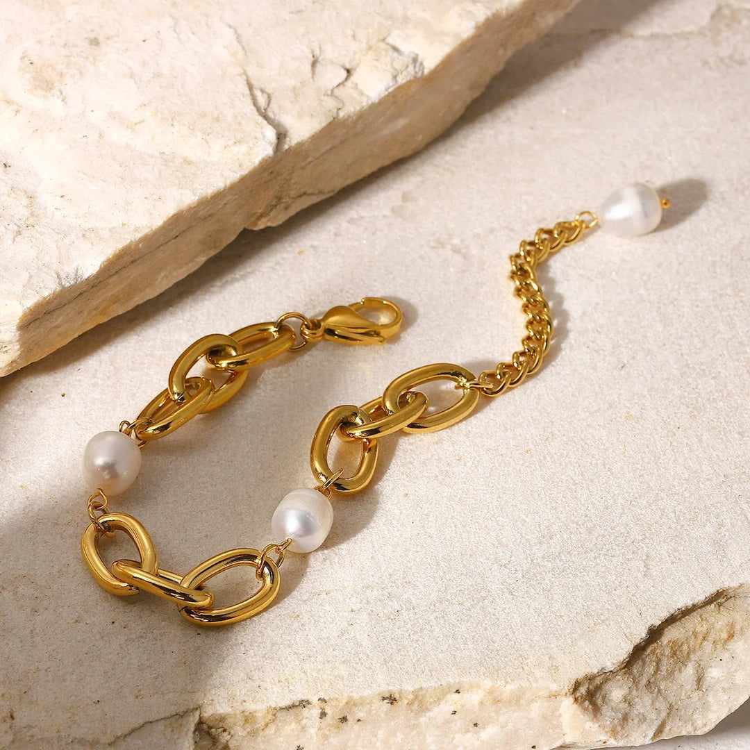 Ysabel – Armband mit dicken Süßwasserperlen