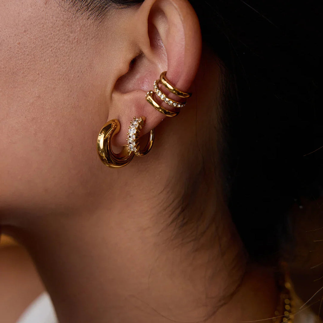 Orielle Staple Goldohrring-Set