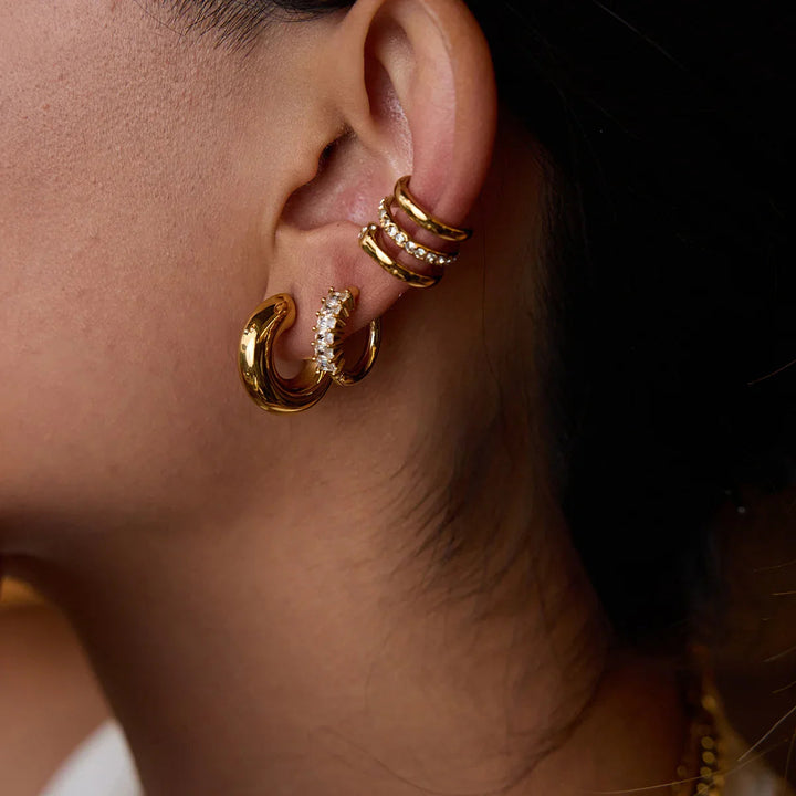 Orielle Staple Goldohrring-Set