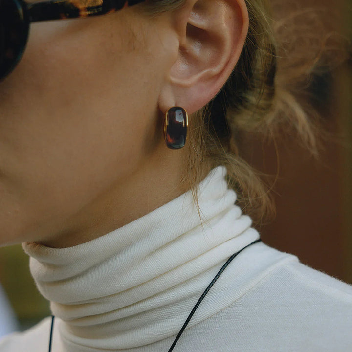 Lexi – Klobige Creolen aus Emaille