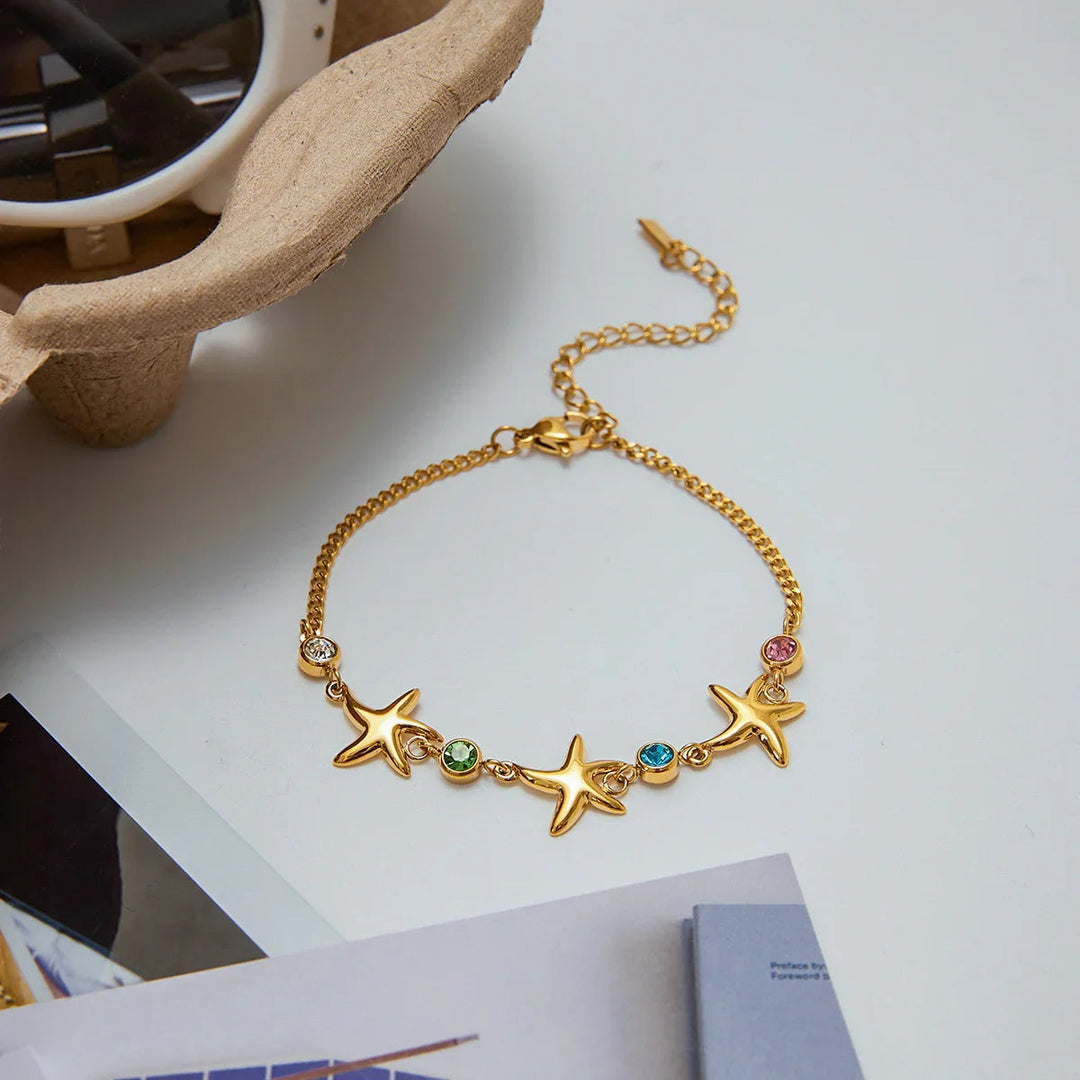 Kristine Goldenes Seestern-Armband
