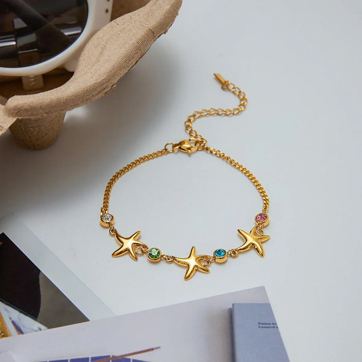 Kristine Goldenes Seestern-Armband