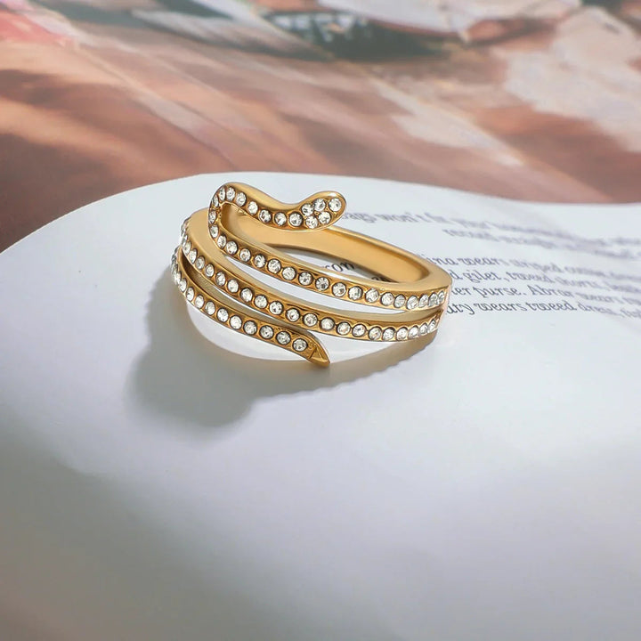 Serpentina-Mehrschicht-Diamantring