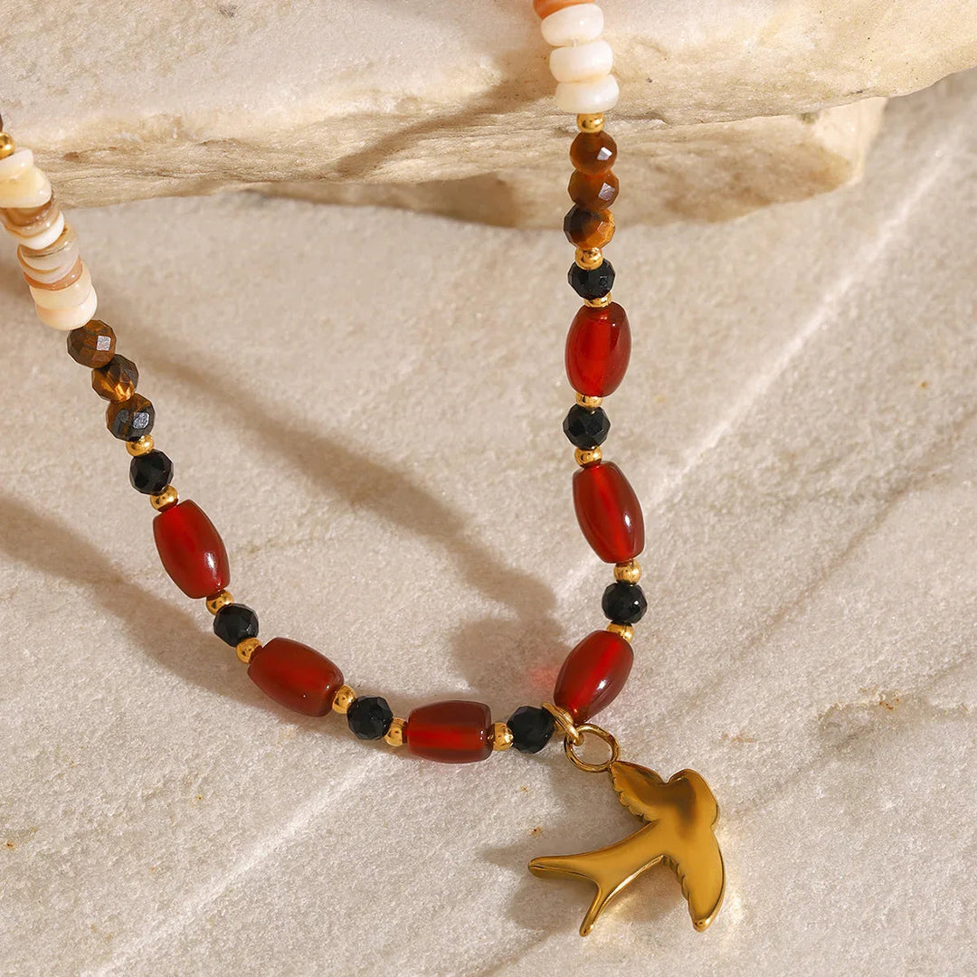 Collier de perles en œil de tigre Sierra