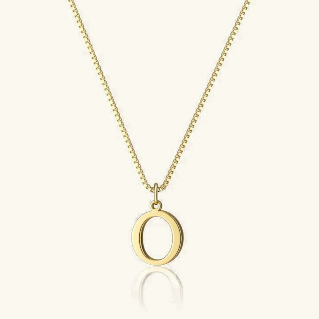 Therese Buchstabe Initial Gold Halskette