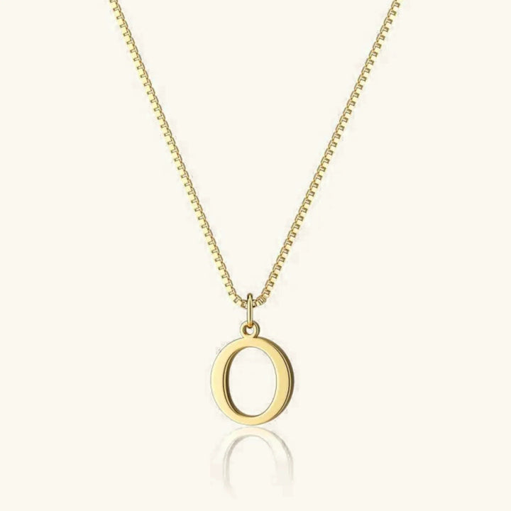 Therese Buchstabe Initial Gold Halskette