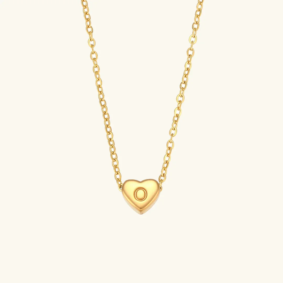 Herz Initiale Gold Halskette