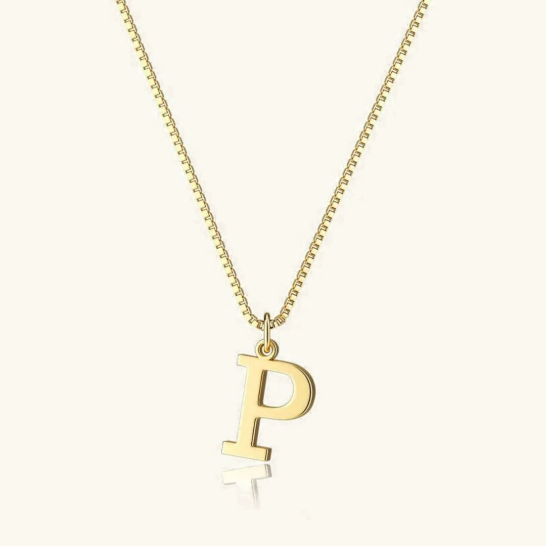 Therese Buchstabe Initial Gold Halskette