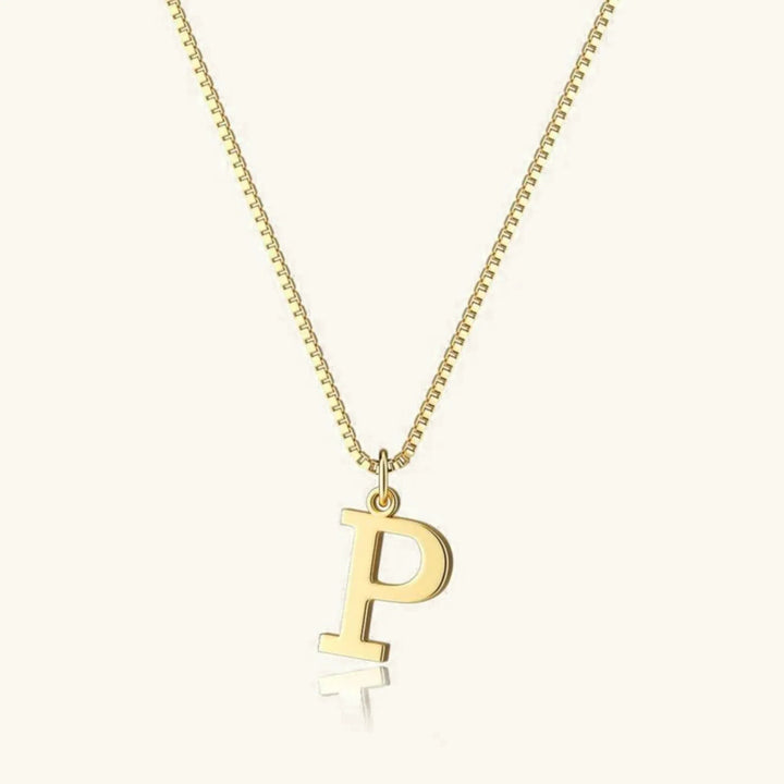 Therese Buchstabe Initial Gold Halskette