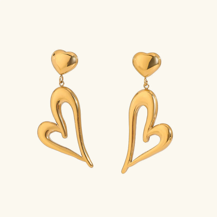 Venus Gold Herz Ohrringe