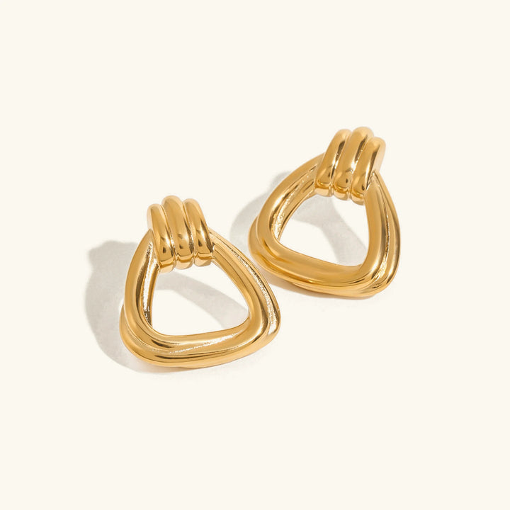 Doris Knoten Charm Gold Ohrringe