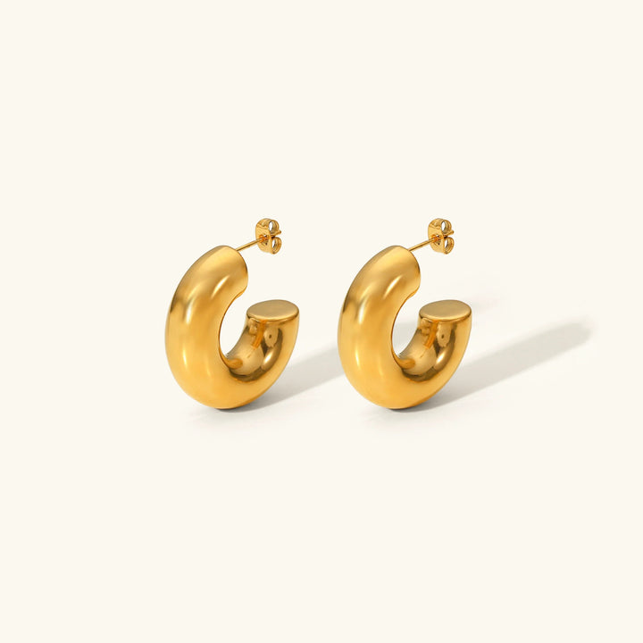 Natalia – Klobige goldene Creolen