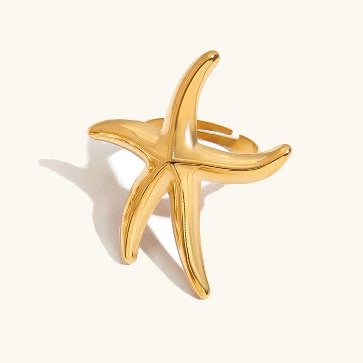 Oceanic Gold Seestern Ring