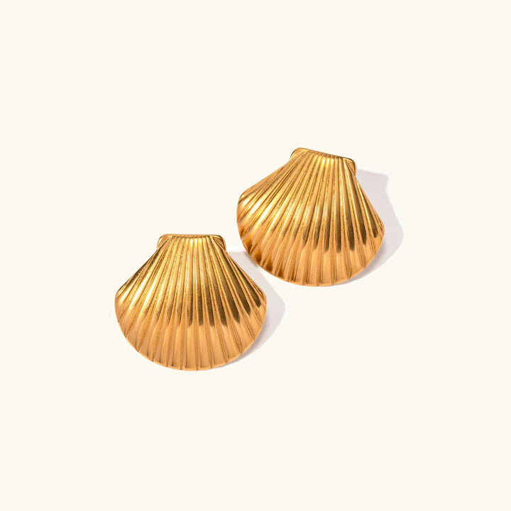 Boucles d'oreilles coquillages en or Nicole