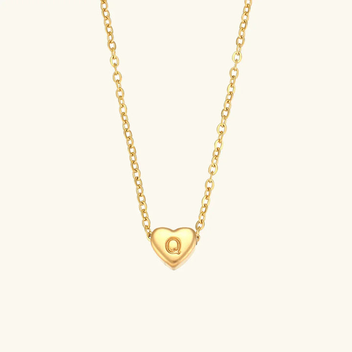 Herz Initiale Gold Halskette