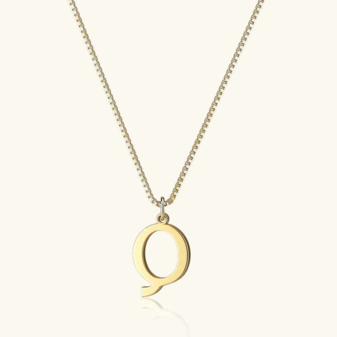 Therese Buchstabe Initial Gold Halskette