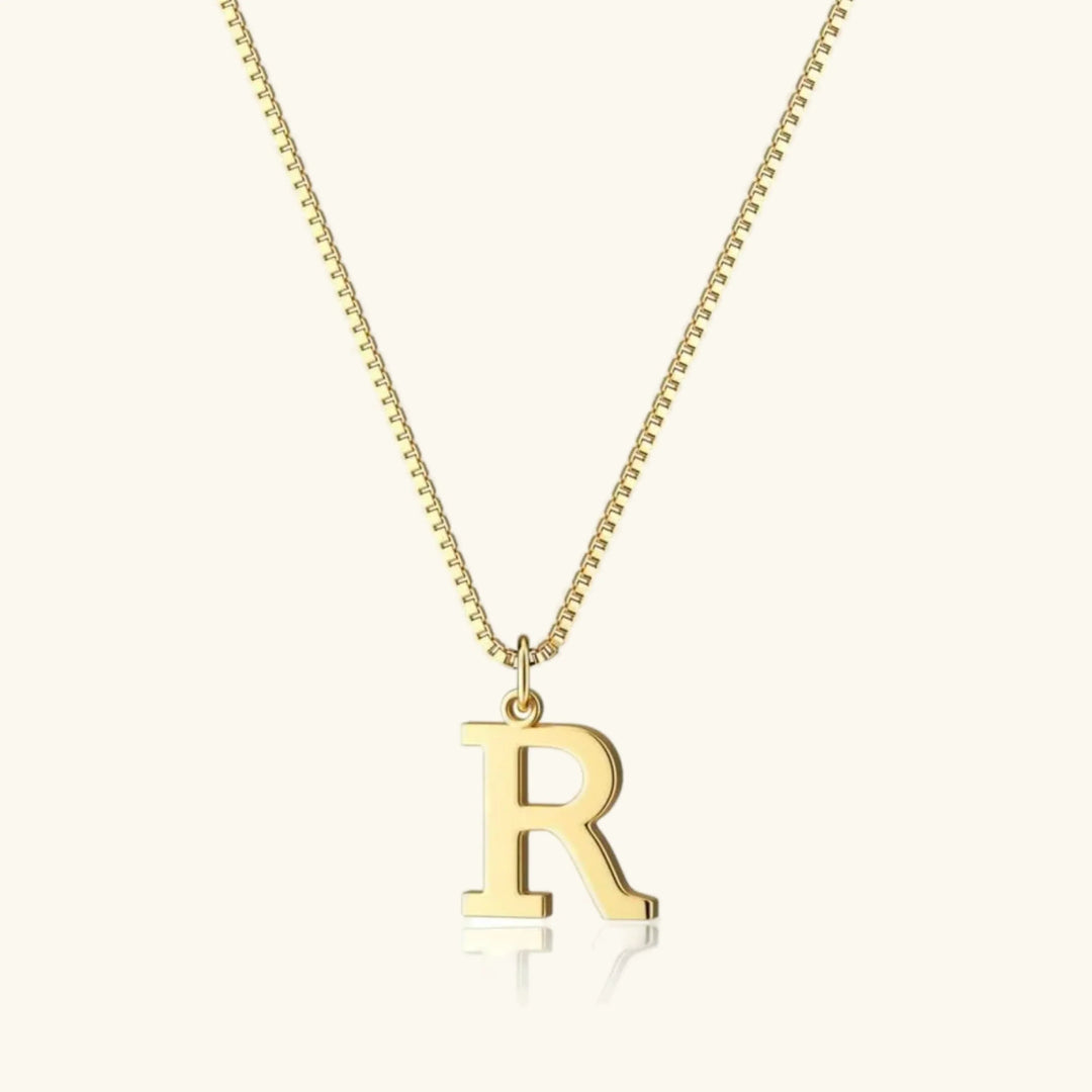 Therese Buchstabe Initial Gold Halskette