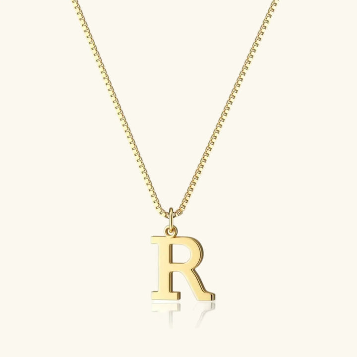 Therese Buchstabe Initial Gold Halskette
